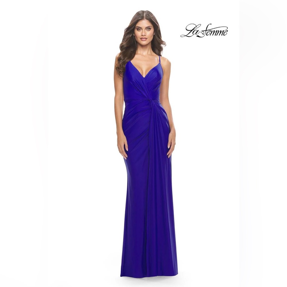 La Femme Size 10 Royal Blue Gown